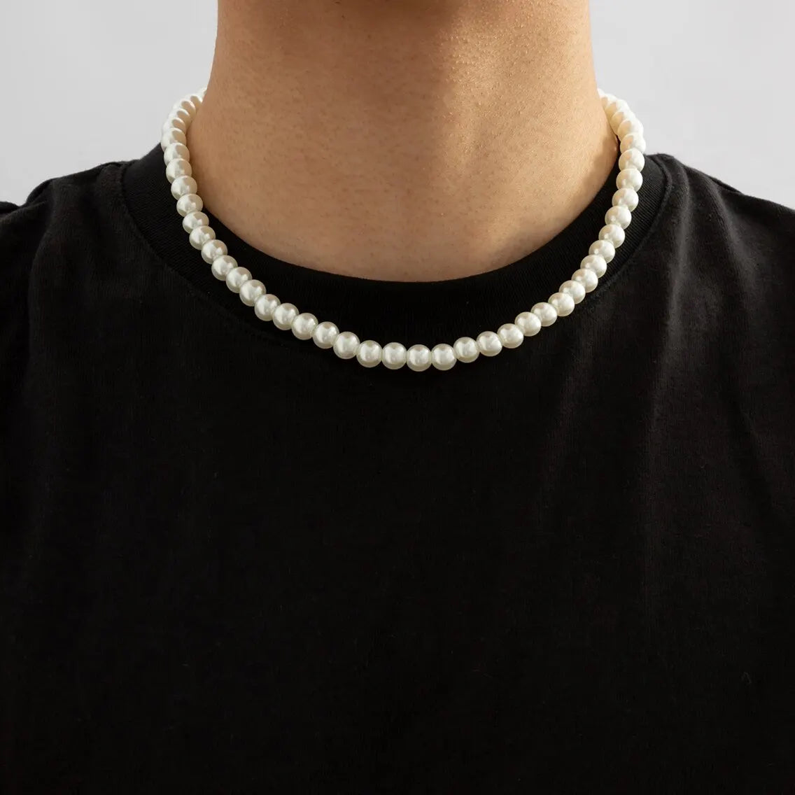 Collar Gargantilla para Hombre con Perlas