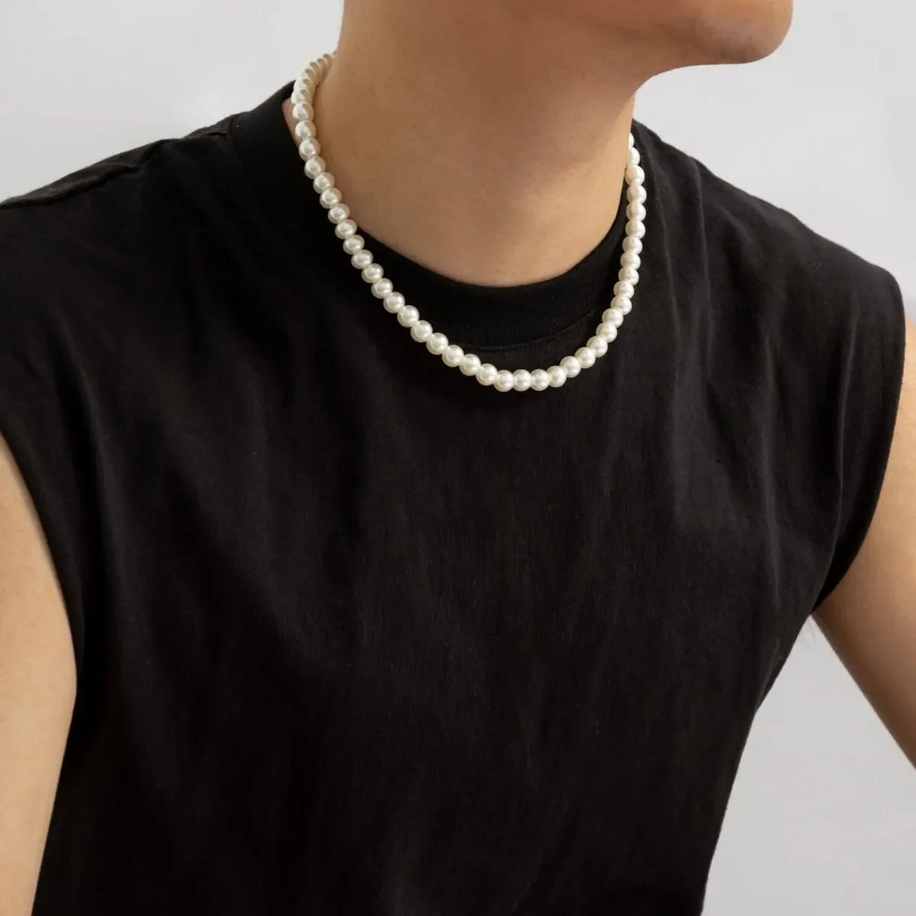 Collar Gargantilla para Hombre con Perlas