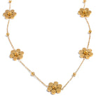 Collar Gargantilla con Colgante de Flores en oro