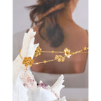 Collar Gargantilla con Colgante de Flores en oro