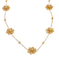 Collar Gargantilla con Colgante de Flores en oro