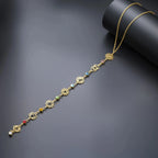 Collar Gargantilla con Colgante de Piedras de Circón 7 Chakras oro
