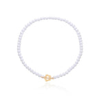 Collar Gargantilla Colgante Flor blanca y oro