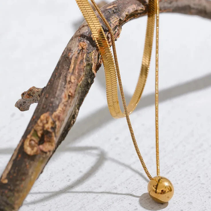 Collar Gargantilla Colgante Gran Gota de Agua oro