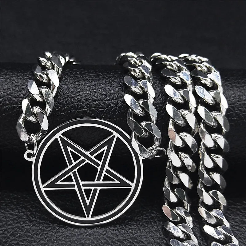 Collar Gargantilla con Colgante Pentáculo Brujería Wicca