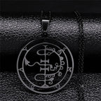 Collar Satánico Colgante Espíritu Demoníaco asmoday negro