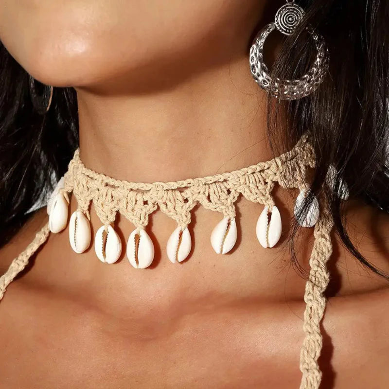Collar Gargantilla Estilo Bohemio Conchas Cauri