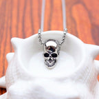 Collar Cabeza de Calavera de Plata