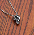 Collar Cabeza de Calavera de Plata