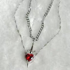 Collares con Colgante Espada y Corazón para Parejas