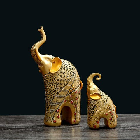 Decoración Elefante orejas doradas