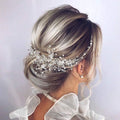 Diadema de Boda con Diamantes y Flores