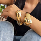 Gran Pulsera Gourmette Gota de Agua oro