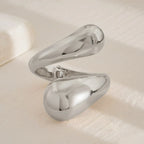 Gran Pulsera Gourmette Gota de Agua plata