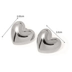 Aretes Grandes de Corazón para Mujer