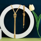 Juego de Collar de Escote y Pulsera Nudo