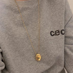 Collar Largo con Colgante de Gran Gota de Agua en Oro