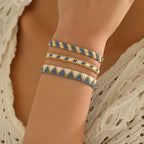 Lote de 3 pulseras brasileñas de tejido fino tradicional