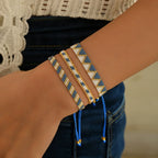 Lote de 3 pulseras brasileñas de tejido fino tradicional