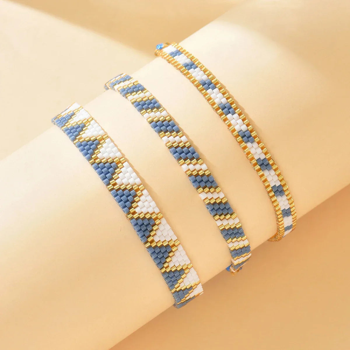 Lote de 3 pulseras brasileñas de tejido fino tradicional