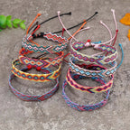Set de 8 pulseras brasileñas con motivos geométricos