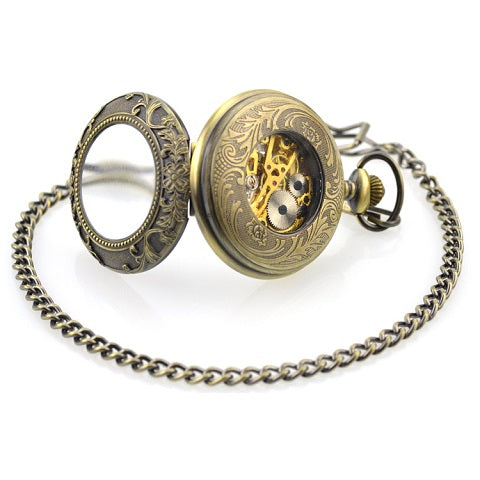 Reloj de Bolsillo con Tapa Steampunk Lobo