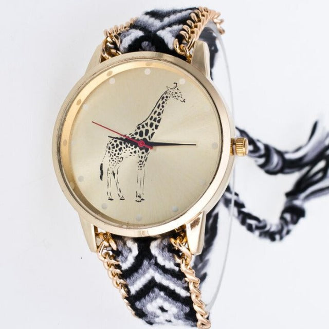 Reloj Jirafa negro