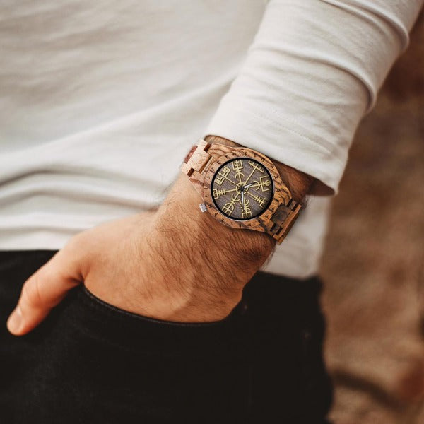 Reloj Vikingo para Hombre de Madera madera