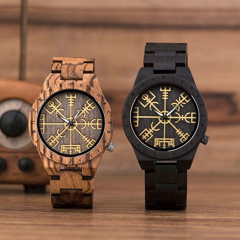 Reloj Vikingo para Hombre de Madera 