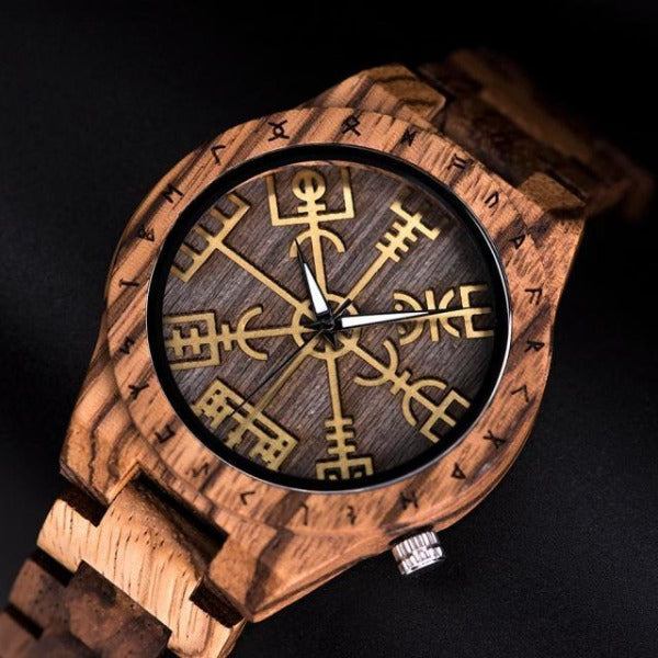 Reloj Vikingo para Hombre de Madera madera