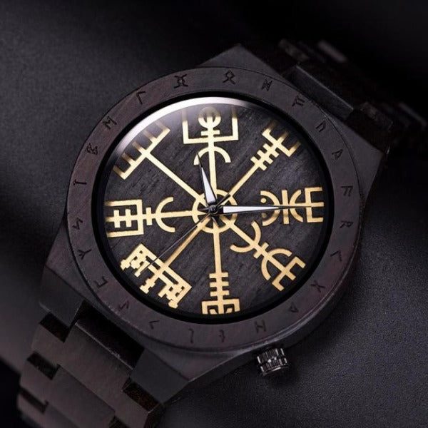 Reloj Vikingo para Hombre de Madera negro