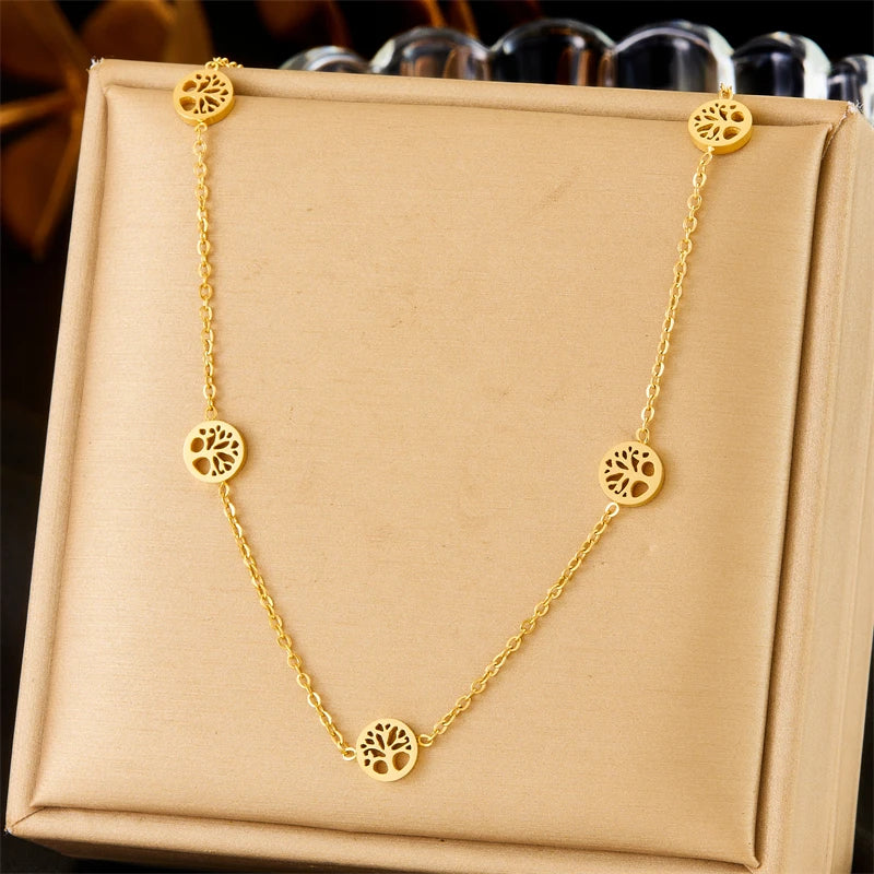 Conjunto Árbol de la Vida Collar, Pulsera y Aretes
