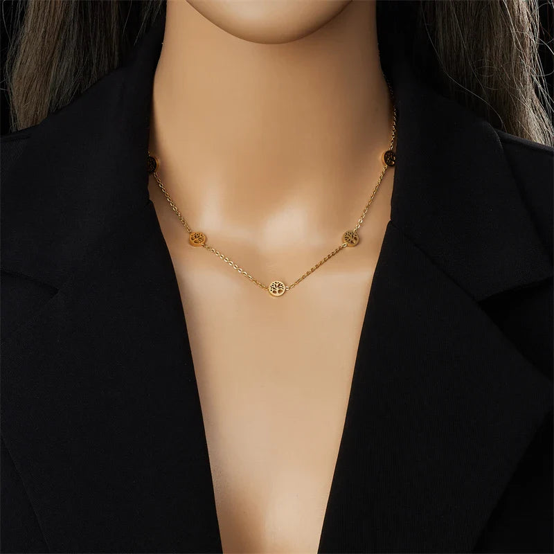 Conjunto Árbol de la Vida Collar, Pulsera y Aretes