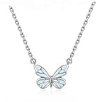 Conjunto de mariposa luminosa (collar + pulsera) + pendientes de regalo 