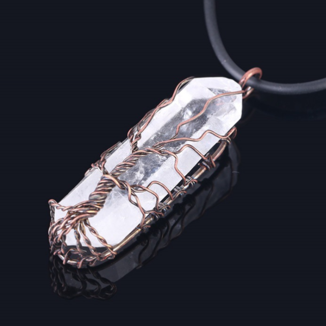 Colgante Árbol de la Vida Colgante de piedra y collar