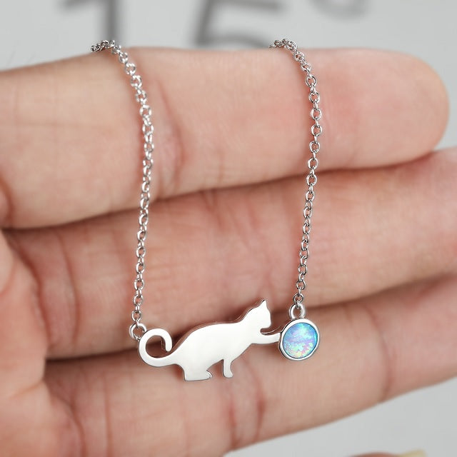 Colgante de Gato en Plata