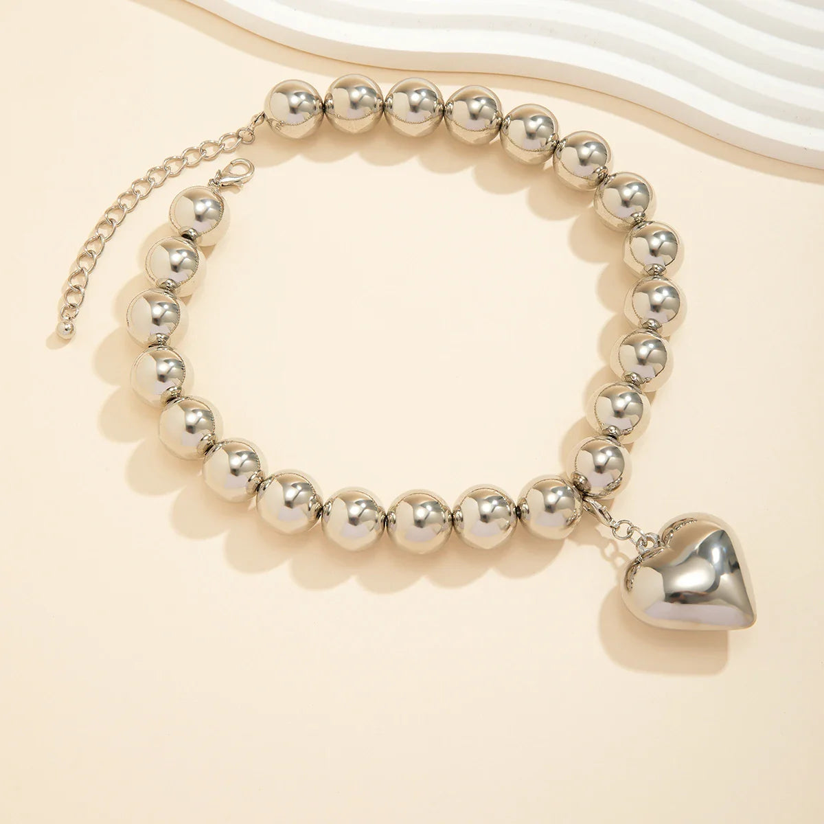 Colgante de Corazón para Mujer Collar de plata