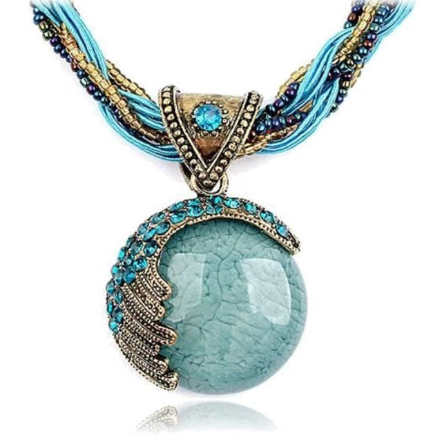 Colgante Étnico para Mujer azul