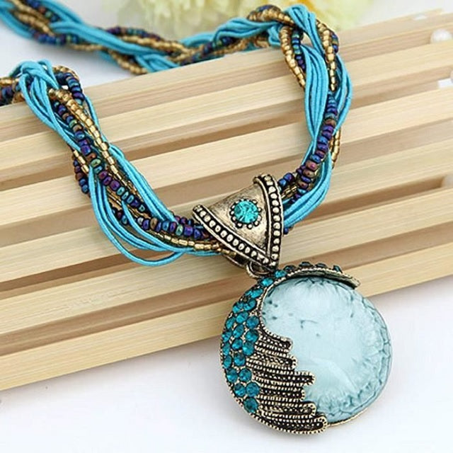 Colgante Étnico para Mujer azul
