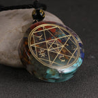 Collar con Colgante de Orgonita de Protección y Meditación para Hombre o Mujer