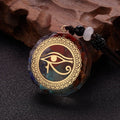 Colgante de Piedra Orgonita & Collar Hombre Mujer Protección & Meditación ojo oudjat 