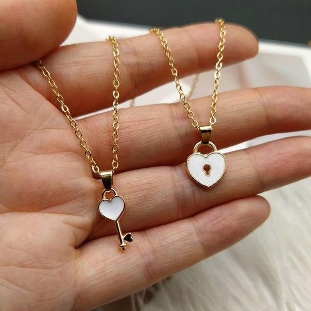 Colgante para pareja blanco