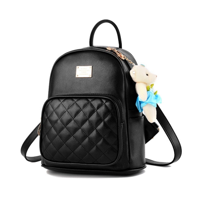 Pequeña Mochila de Cuero para Mujer
