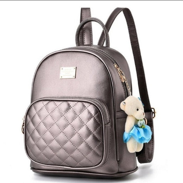 Pequeña Mochila de Cuero para Mujer Auburn