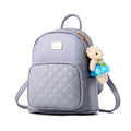 Pequeña Mochila de Cuero para Mujer Gris