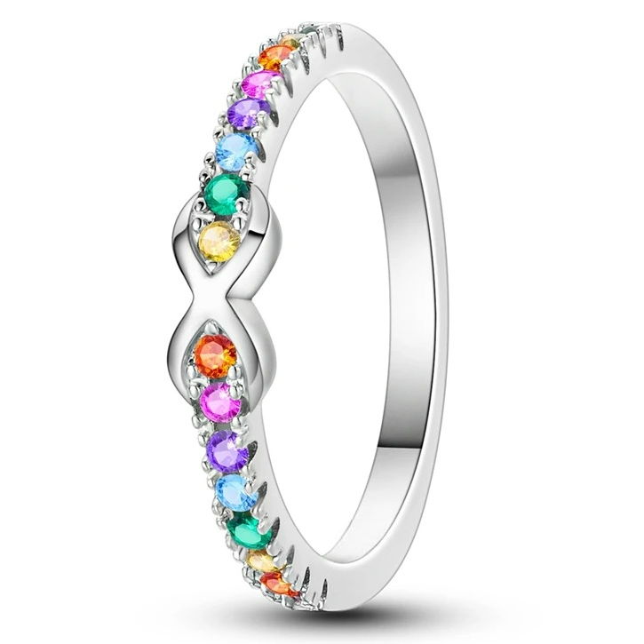 Anillo arcoíris símbolo infinito