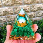 Pirámide Orgonita Protección & Meditación flor de loto