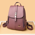 Mochila de Cuero para Mujer Lila - Violeta Claro