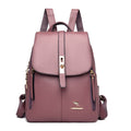 Mochila de Cuero para Mujer Lila - Violeta Claro