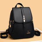 Mochila para Mujer en Cuero Negro